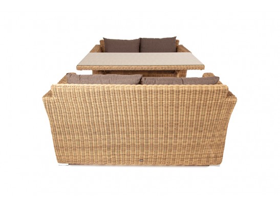 "Мокко" обеденная группа плетеная из ротанга, цвет соломенный в Каменске-Уральском