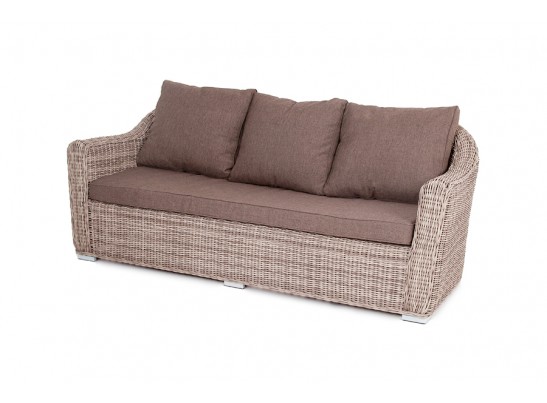 "Фабриция" диван из искусственного ротанга трехместный, цвет серый в Каменске-Уральском