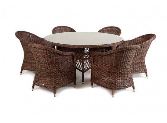 "Эспрессо–150 R" обеденная группа плетеная, цвет коричневый в Каменске-Уральском