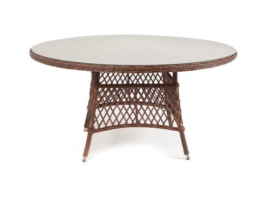 "Эспрессо" плетеный круглый стол, диаметр 150 см, цвет коричневый в Каменске-Уральском