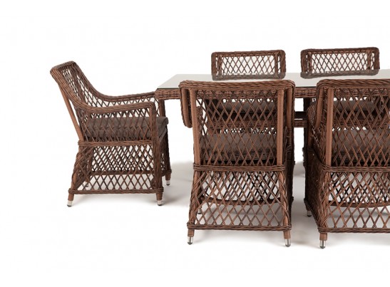 "Латте" обеденная группа плетеная, цвет коричневый в Каменске-Уральском