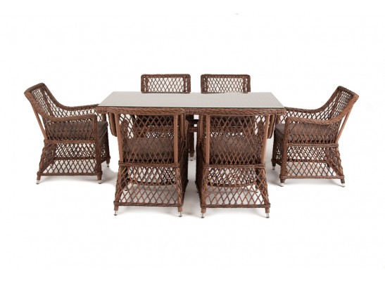 "Латте" обеденная группа плетеная, цвет коричневый в Каменске-Уральском