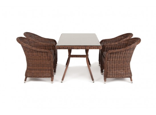 "Латте–140 R" обеденная группа плетеная, цвет коричневый в Каменске-Уральском