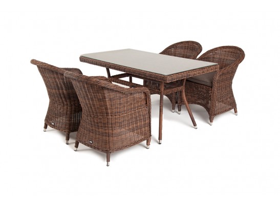 "Латте–140 R" обеденная группа плетеная, цвет коричневый в Каменске-Уральском