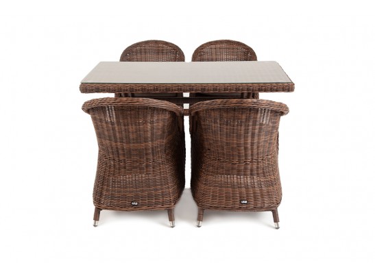 "Латте–140 R" обеденная группа плетеная, цвет коричневый в Каменске-Уральском