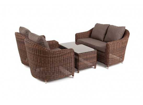 "Кон Панна" лаунж-зона из искусственного ротанга, цвет коричневый в Каменске-Уральском