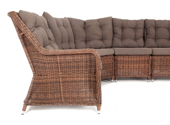"Бергамо" модульный диван из ротанга, цвет коричневый в Каменске-Уральском