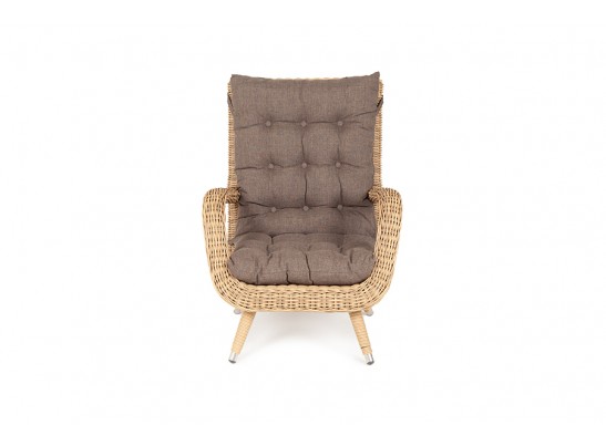 "Толедо" кресло плетеное с подушками, цвет соломенный в Каменске-Уральском