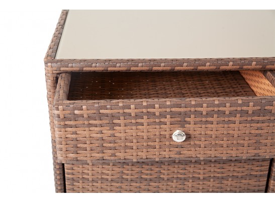 "Мальта" тумба плетеная из искусственного ротанга, цвет коричневый в Каменске-Уральском