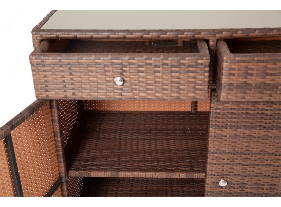 "Мальта" тумба плетеная из искусственного ротанга, цвет коричневый в Каменске-Уральском