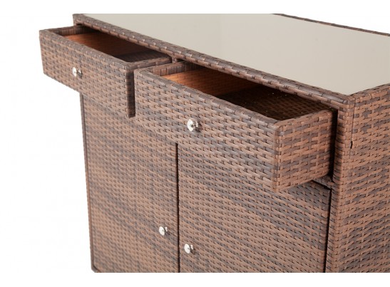 "Мальта" тумба плетеная из искусственного ротанга, цвет коричневый в Каменске-Уральском