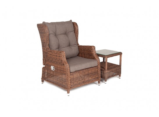 "Форио" кресло раскладное плетеное, цвет коричневый в Каменске-Уральском