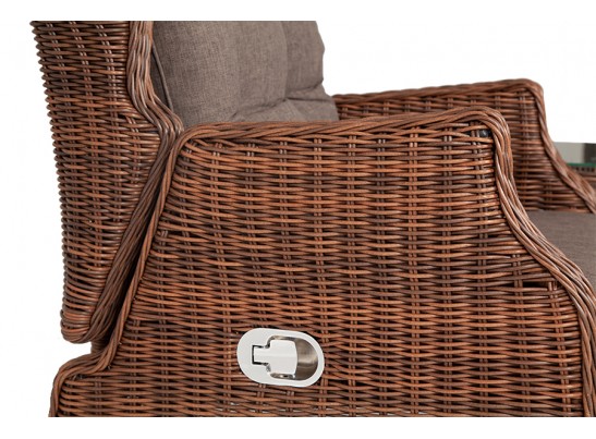"Форио" кресло раскладное плетеное, цвет коричневый в Каменске-Уральском