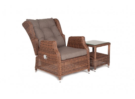 "Форио" кресло раскладное плетеное, цвет коричневый в Каменске-Уральском