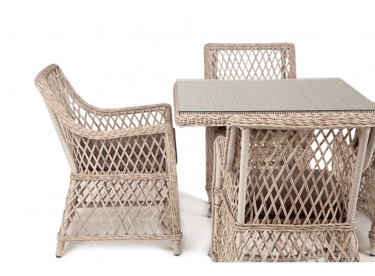 "Айриш" обеденная группа плетеная на 4 персоны, цвет бежевый в Каменске-Уральском