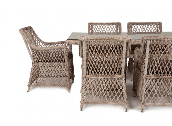 "Латте" обеденная группа плетеная, цвет бежевый в Каменске-Уральском