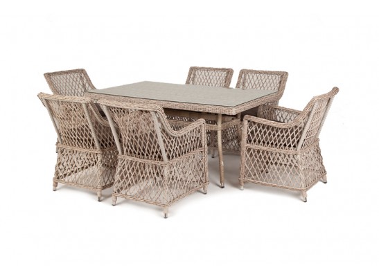 "Латте" обеденная группа плетеная, цвет бежевый в Каменске-Уральском