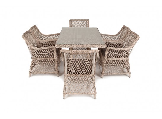 "Латте" обеденная группа плетеная, цвет бежевый в Каменске-Уральском