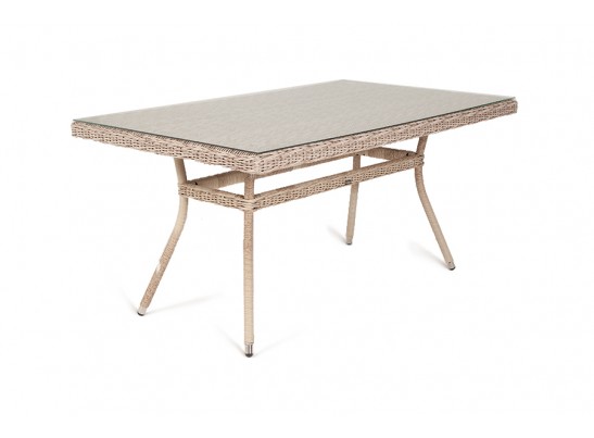 "Латте" плетеный стол из искусственного ротанга 160х90см, цвет бежевый в Каменске-Уральском