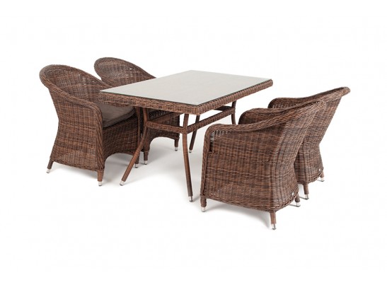 "Латте–140 R" обеденная группа плетеная, цвет коричневый в Каменске-Уральском