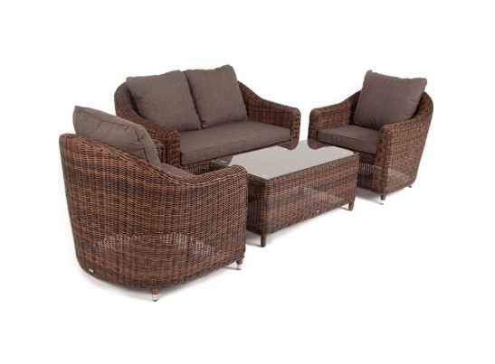 "Кон Панна" лаунж-зона из искусственного ротанга, цвет коричневый в Каменске-Уральском