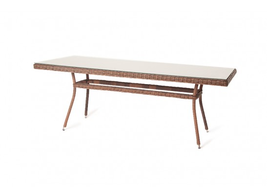 "Латте" плетеный стол из искусственного ротанга 160х90см, цвет коричневый в Каменске-Уральском