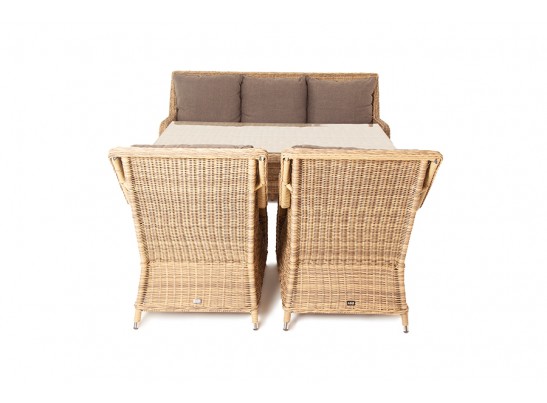 "Гляссе" обеденная группа из искусственного ротанга, цвет соломенный в Каменске-Уральском