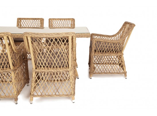 "Латте" обеденная группа плетеная, цвет соломенный в Каменске-Уральском