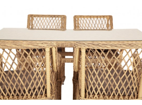 "Латте" обеденная группа плетеная, цвет соломенный в Каменске-Уральском