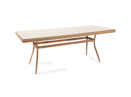 "Латте" плетеный стол из искусственного ротанга 200х90см, цвет соломенный в Каменске-Уральском