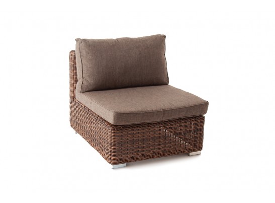 "Лунго" трансформирующийся диван из искусственного ротанга, цвет коричневый в Каменске-Уральском