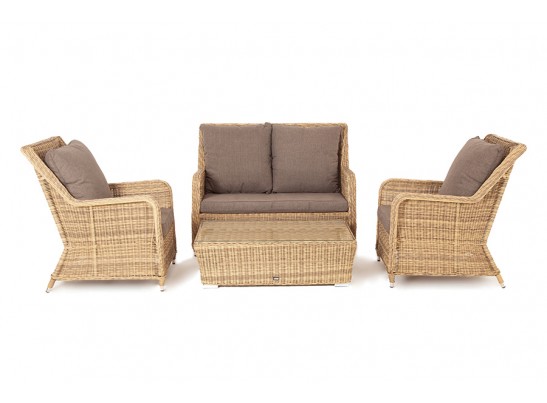 "Гляссе Сингл" лаунж-зона из искусственного ротанга, цвет соломенный в Каменске-Уральском