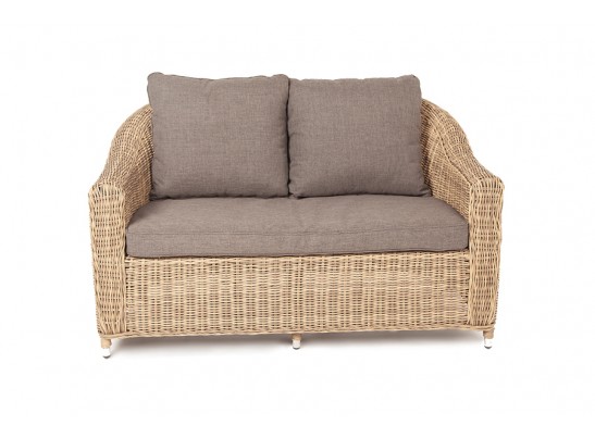 "Кон Панна" диван из искусственного ротанга двухместный, цвет соломенный в Каменске-Уральском