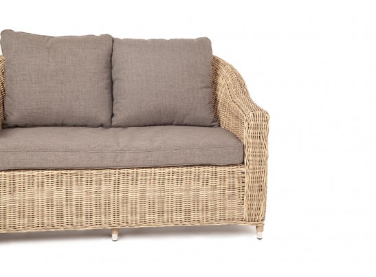 "Кон Панна" диван из искусственного ротанга двухместный, цвет соломенный в Каменске-Уральском