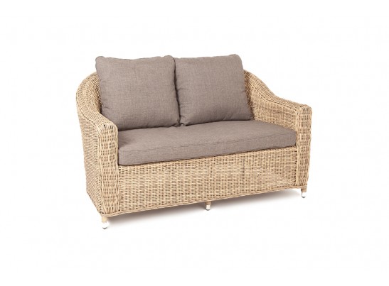 "Кон Панна" диван из искусственного ротанга двухместный, цвет соломенный в Каменске-Уральском