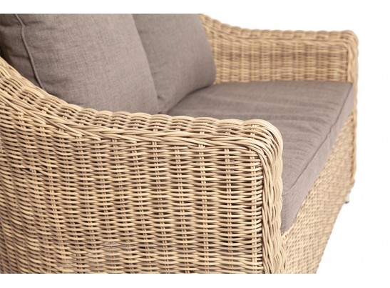 "Кон Панна" диван из искусственного ротанга двухместный, цвет соломенный в Каменске-Уральском