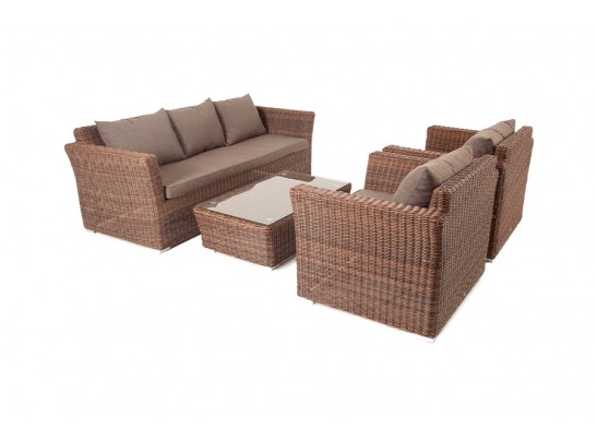 "Капучино" лаунж-зона из искусственного ротанга, цвет коричневый в Каменске-Уральском