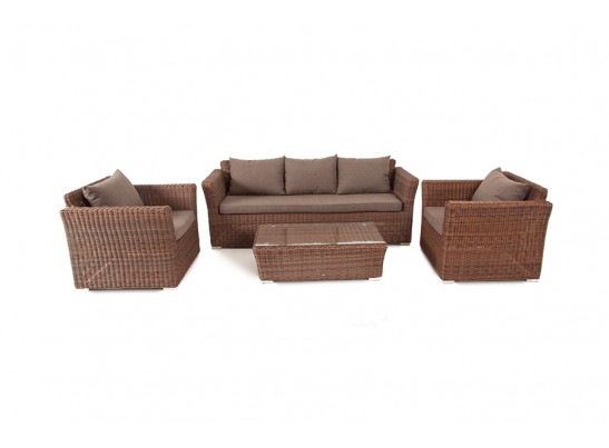 "Капучино" лаунж-зона из искусственного ротанга, цвет коричневый в Каменске-Уральском