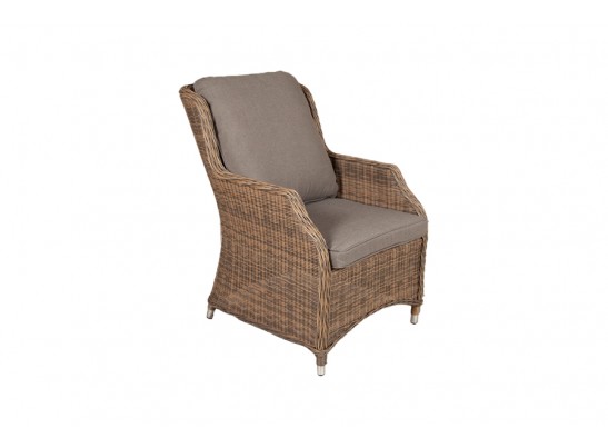 "Неаполь" плетеный стул из искусственного ротанга, цвет серо-соломенный в Каменске-Уральском