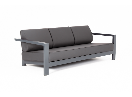 "Гранада" диван трехместный, каркас из алюминия, ткань Savana Graffit в Каменске-Уральском