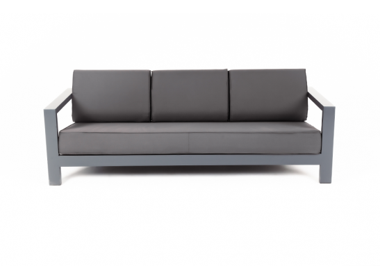 "Гранада" диван трехместный, каркас из алюминия, ткань Savana Graffit в Каменске-Уральском