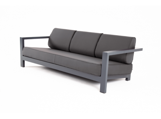 "Гранада" диван трехместный, каркас из алюминия, ткань Savana Graffit в Каменске-Уральском