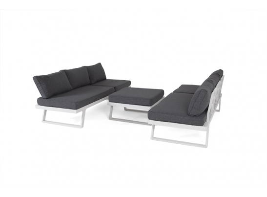 "Альпы" комплект-трансформер садовой мебели из алюминия (угловой диван, столик) с подушками в Каменске-Уральском