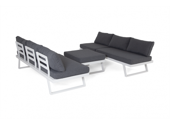 "Альпы" комплект-трансформер садовой мебели из алюминия (угловой диван, столик) с подушками в Каменске-Уральском