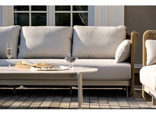 "Аликанте" лаунж-зона из искусственного ротанга, цвет соломенный в Каменске-Уральском