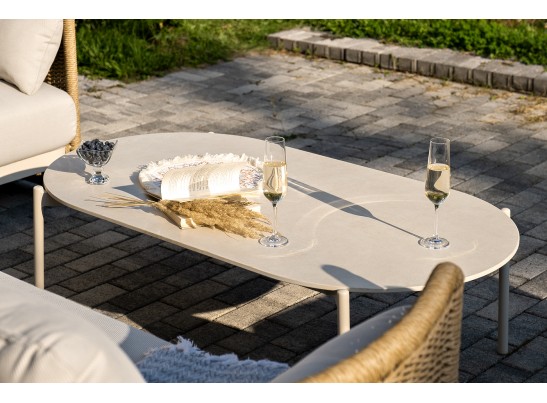 "Аликанте" лаунж-зона из искусственного ротанга, цвет соломенный в Каменске-Уральском