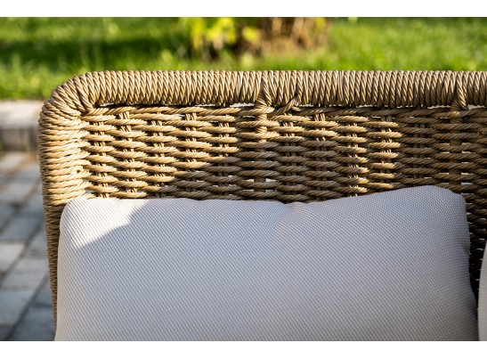 "Аликанте" лаунж-зона из искусственного ротанга, цвет соломенный в Каменске-Уральском