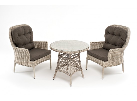 "Алиса" кофейный комплект из искусственного ротанга, цвет бежевый в Каменске-Уральском