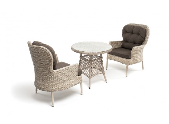 "Алиса" кофейный комплект из искусственного ротанга, цвет бежевый в Каменске-Уральском