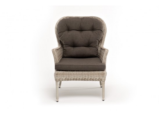 "Алиса" кресло плетеное, цвет бежевый с подушками в Каменске-Уральском